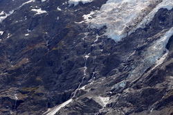 Mueller Glacier Waterfalls